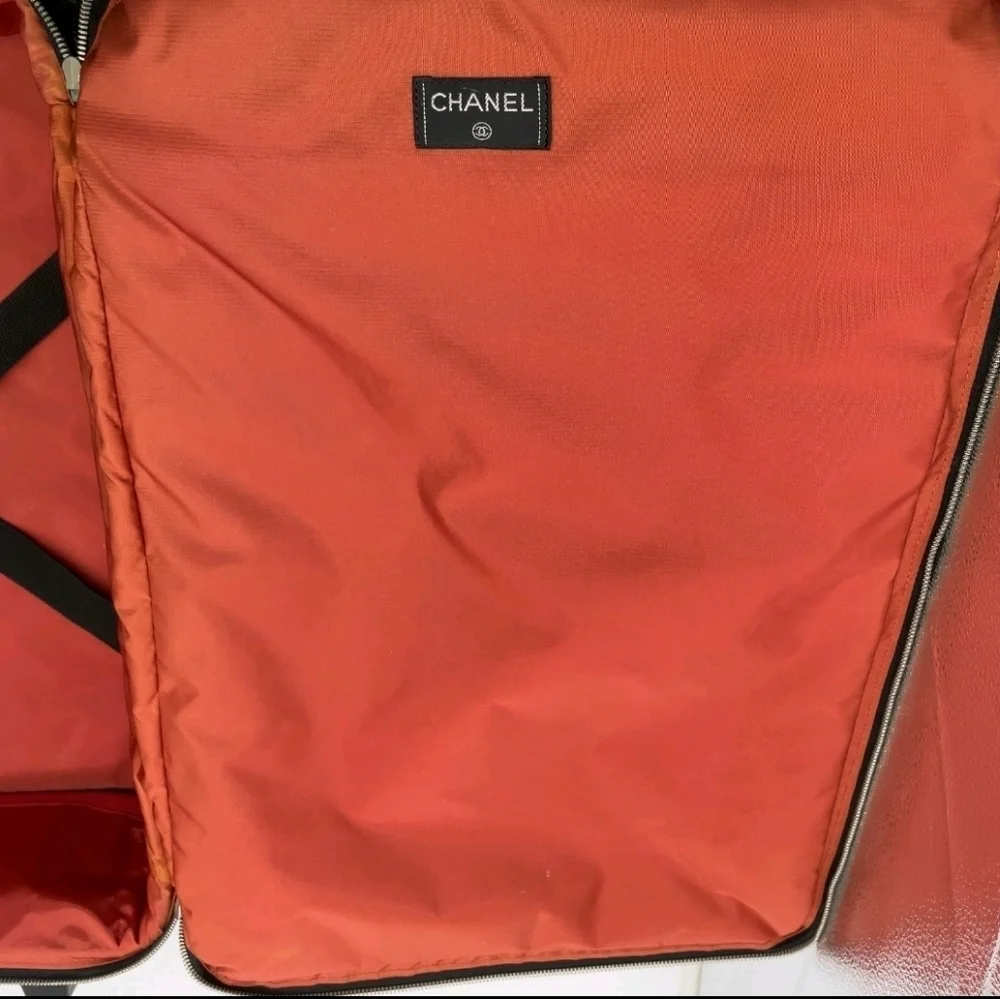 CHANEL Old Travel Line Nylon Black Suitcase + Tote